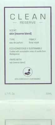 A close-up of the packaging for a fragrance.
