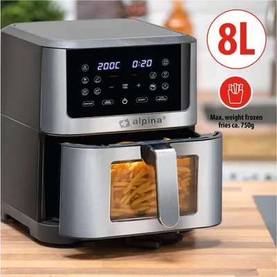 Produktbild von ALPINA Heißluftfritteuse digital, 8L, 1800W