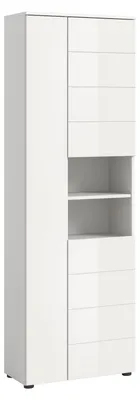 Produktbild von Vira Hochschrank Bad 3 Türen 2 Fächer weiß Hochglanz, weiß.
