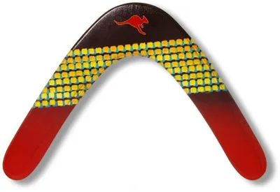 Immagine prodotto di Ventaglio boomerang in legno a sinistra 32cm nero 25m gamma giocattolo
