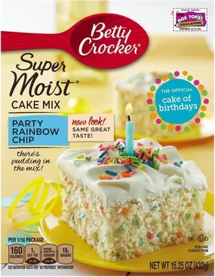 Produktbild von Betty Crocker Delights Super Moist Party Rainbow Chip Cake Mix