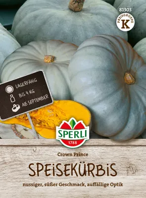 Produktbild von SPERLI Kürbissamen Crown Prince F1 Cucurbita maxima 4 Pflanzen