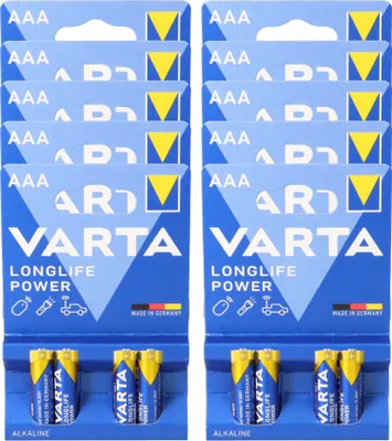 Produktbild von 40x Varta 4903 Longlife Power Micro Batterie AAA im 4er Blister