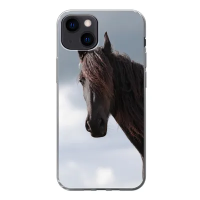 Produktbild von MuchoWow® Handyhülle Schutzhülle Hülle für iPhone 13 Pferde - Himmel - Porträt Silikon Softcase Handy Hülle - Karteninhaber