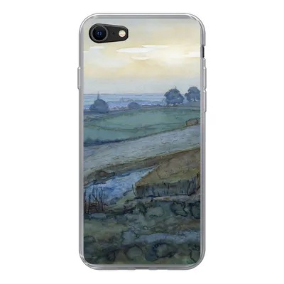 Produktbild von MuchoWow® Handyhülle Schutzhülle Hülle für iPhone 7 Landschaft bei Arnheim - Piet Mondrian Silikon Softcase Handy Hülle - Kartenhalter