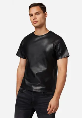 Produktbild von T-Shirt Lammnappa Leder – Schwarz / M