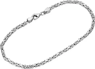 Produktbild von 21cm Königskette 925 Silber 4fach diamantiert breite 2mm Armkettchen Silberkette