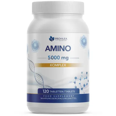 Produktbild von Amino Komplex Tabletten | Mit wichtigen Aminosäuren | Einfache Einnahme | 120 Kapseln