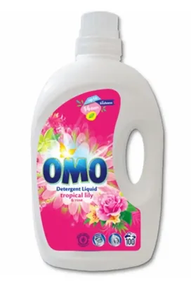 Produktbild von Omo Flüssigwaschmittel Tropical Lily & Rose 5L – Bis zu 100 Waschgänge, 14 Tage Frische