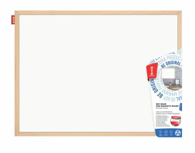 Obrázek produktu pro Emailová tabule Memobe - 80 x 60 cm, dřevěný rám, bílá, 10 ks