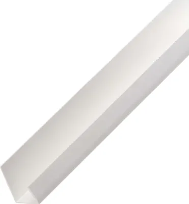 Produktbild von PROTEKTOR 3741 U-Profil PVC, Einfassprofil Gipskarton 12,5cm 200cm Weiß Kantenschutz Trockenbau