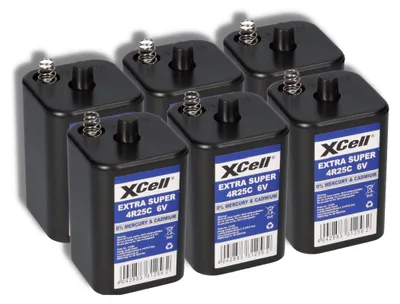 Obrázek produktu pro 6x sada baterií XCell 4R25 6V-Block - 6 V 9500 mAH