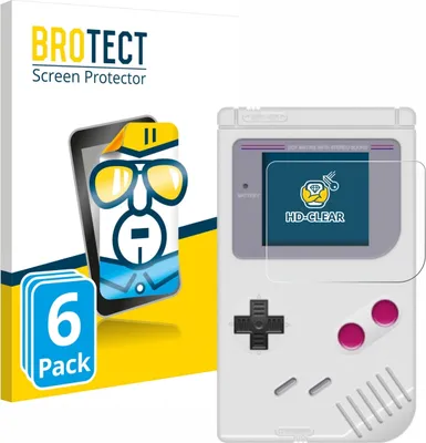 Produktbild von 6x Für Nintendo Gameboy (1989) Schutzfolie BROTECT Displayschutz Display Schutz Folie Klar Transparent