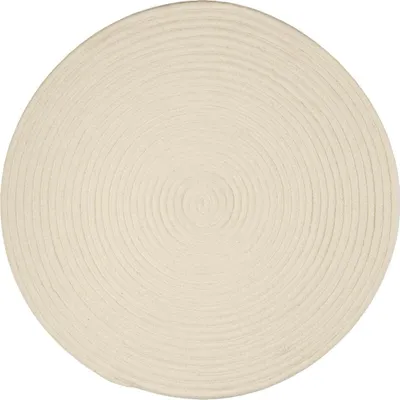 Produktbild von Wendbarer Baumwollteppich, Kordeleffekt, weiß, Ø 70 cm