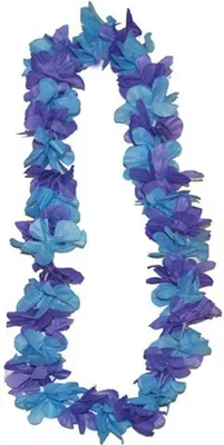 Produktbild von Hawaii Blumenkette "Aloha" zum Südsee Party Kostüm | Blau