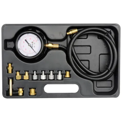 Obrázok produktu pre Meradlo tlaku oleja 0–500 psi / 0–35 bar s 12 adaptérmi