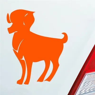 Produktbild von Auto Aufkleber Sternzeichen Widder PKW Car KFZ Roller 8x10 cm Orange Sticker Heckscheibenaufkleber