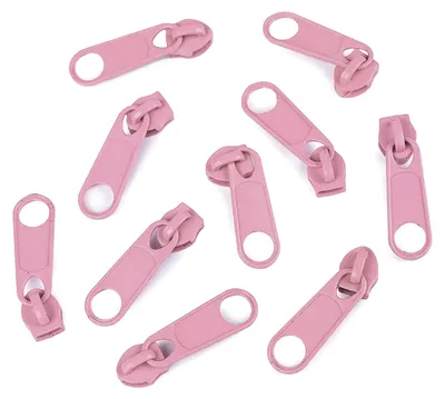 10 Reißverschluss Zipper für Endlosreißverschluss, 3mm, malvenrosa