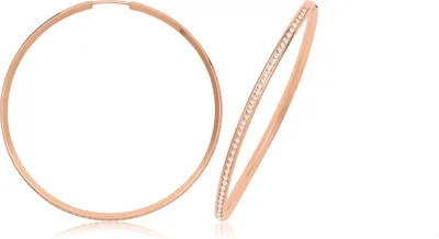 Image de Boucles d'Oreilles Femme Or Rose 375/1000 - 40mm; TRS369249KRMM40
