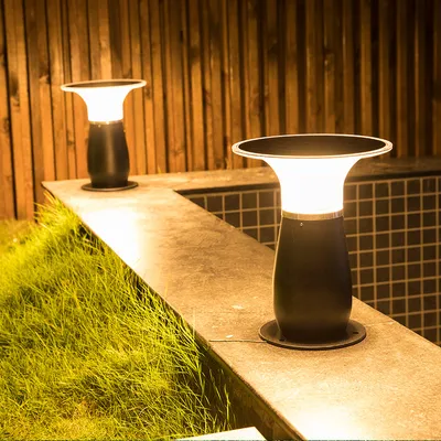 Produktbild von Solar Gartenleuchte 29 cm Power Solarlampe Duo Color Moderne Gartenleuchte kabellos helle Solarleuchte Außenleuchte