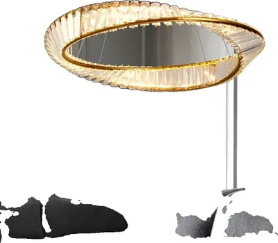 Obrázek produktu pro Křišťálové stropní svítidlo, výškově nastavitelné, moderní styl, 60 cm, 3 vyměnitelné barvy