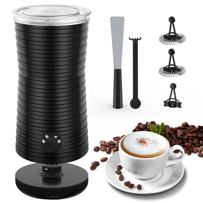 Milchaufschäumer 4-in-1, leise, Antihaft, schwarz, 130 ml