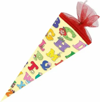 Produktbild von Nestler Schultüte Tüllv. 35 cm rund ABC