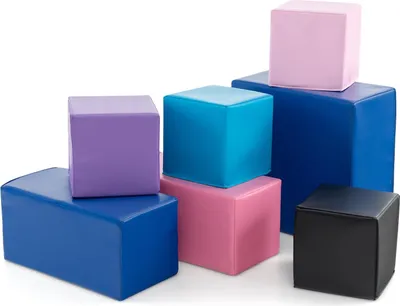 Immagine prodotto di Set di blocchi da costruzione in schiuma - 7 pezzi, morbidi e resistenti