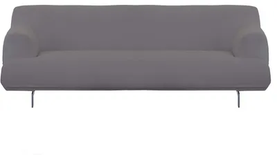 4-Sitzer Bankbezug Flexy, grau, mit Stangen, Polyester-Elastan