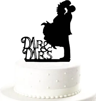 Produktbild von Oblique Unique Hochzeitstorten Topper Brautpaar Mr & Mrs Kuchendeckel Hochzeit