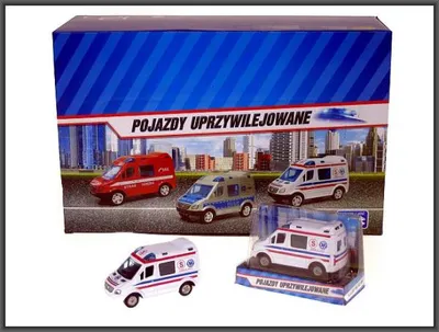Obrázok produktu pre Mini Van Ambulance 8cm v krabici HIPO, p24 mix cena za 1 ks