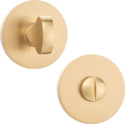 Produktbild von Runde WC-Rosette für Innentürgriff, Mattgold, Kuchinox