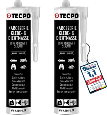 Produktbild von TECPO Karosseriekleber 2x370g Karosserie Kleber und Dichtmasse Klebstoff Dichtmittel silikonfrei dauerelastisch überlackierbar