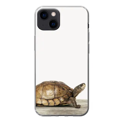 Produktbild von MuchoWow® Handyhülle Schutzhülle Hülle für iPhone 13 Schildkröte - Junge - Tiere - Kinder - Mädchen Silikon Softcase Handy Hülle - Karteninhaber