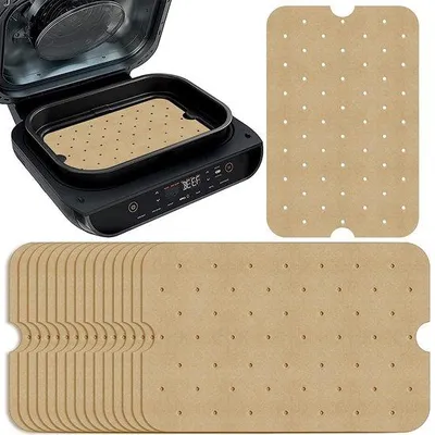 Image de Papier sulfurisé pour friteuse à air chaud, 19,5 x 29,7 cm, antiadhésif, pour barbecue XL