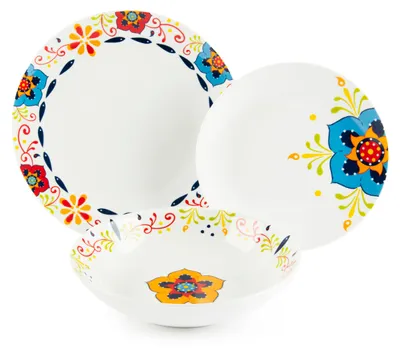 Zdjęcie produktu dla Zestaw naczyń Excelsa 12-częściowy Tex Mex porcelana kolorowa