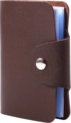 Zdjęcie produktu dla Etui na wizytówki z PU, portfel, portmonetka, ochraniacz na 24 karty (brązowy)