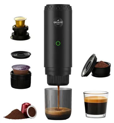 Tragbare Espressomaschine 20 bar, selbstheizend, für Kapseln & Pulver