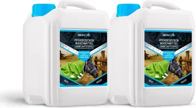 Immagine prodotto di SkinStar detergente per tappeti per cavalli 5L senza profumi Cura del lavaggio dei tappeti confezione doppia