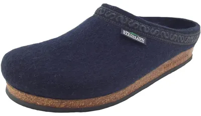 Produktbild von Stegmann 108 Uni Wollfilz-Pantoffeln Dunkelblau (Navy), 17-801-8803 - Gr. 36