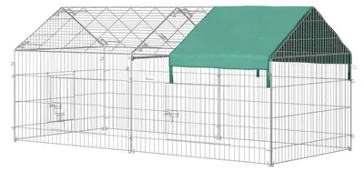 Zdjęcie produktu dla Klatka dla drobiu i królików | Kolor: Zielony | Wymiary: 103 x 220 x 103 cm