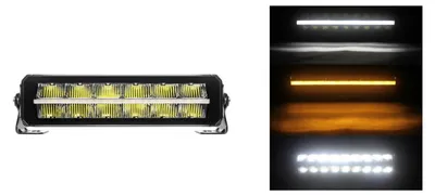 Zdjęcie produktu dla Listwa LED 30 cm, 12–24 V, wzór fortepianowy, reflektor LED, bardzo wydajna, światło białe i pomarańczowe, Positi