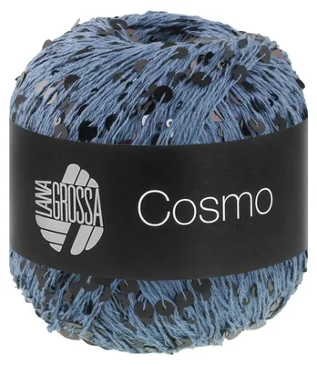 Produktbild von Lana Grossa COSMO 100 g Beilaufgarn aus Baumwolle mit Pailletten 260 m Farbe 029 - Jeansblau
