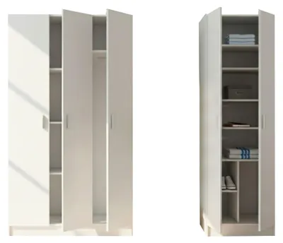 Produktbild von Tergu - Großer Mehrzweckschrank, Weiß, 168x180 cm, Modular