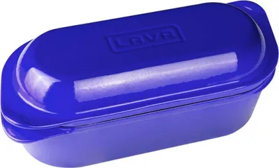 Produktbild von LAVA METAL Brotdose aus Gusseisen 12x28 cm - blau