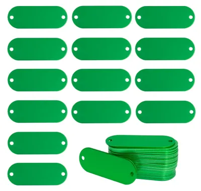 Productafbeelding van Anodized Aluminium Etiketten met 2 Gaten - 25-Pack Groen