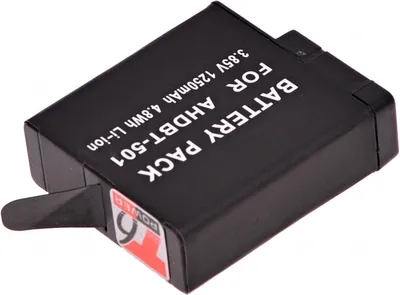 Produktbild von Baterie T6 Power GoPro Hero5, Hero6 Black, AHDBT-501, AABAT-001, 601-10197-000, 1250mAh, 4,8Wh