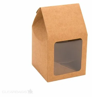 Produktbild von Pappschachteln mit Fenster 8.9x8.9x16.5cm (25 Stück) [FS320]