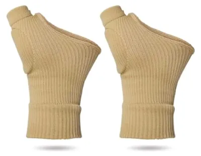 Produktbild von 1 Paar Kompressionshandschuhe mit Daumen- und Handgelenkstütze, fingerlos, für Arthritis und Sehnenscheidenentzündung