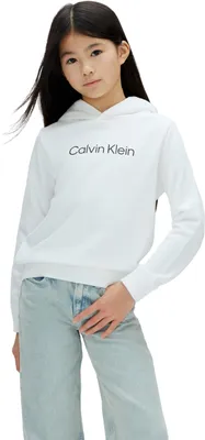 Produktbild von Calvin Klein Kinder Uni Hoodie Terry mit Logo, Weiß (White 11-0601 TCX), 12 J